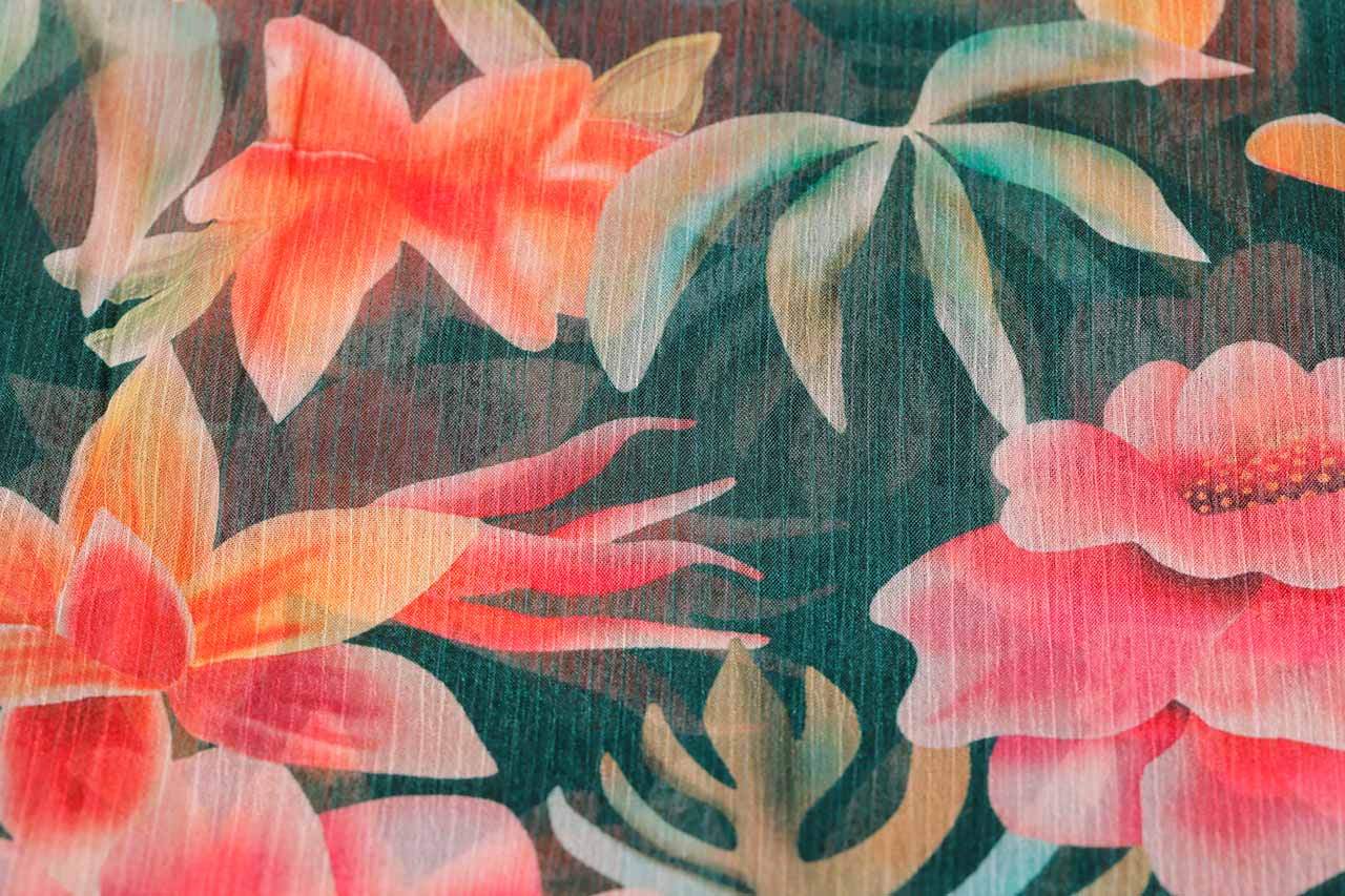 Tropical Paradise Chinon Digital Print Fabric Tropical Paradise Chinon Digital Print Fabric