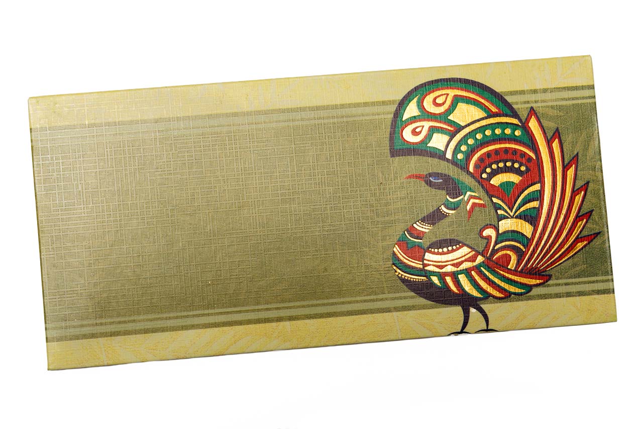 Green Peacock  Envelope