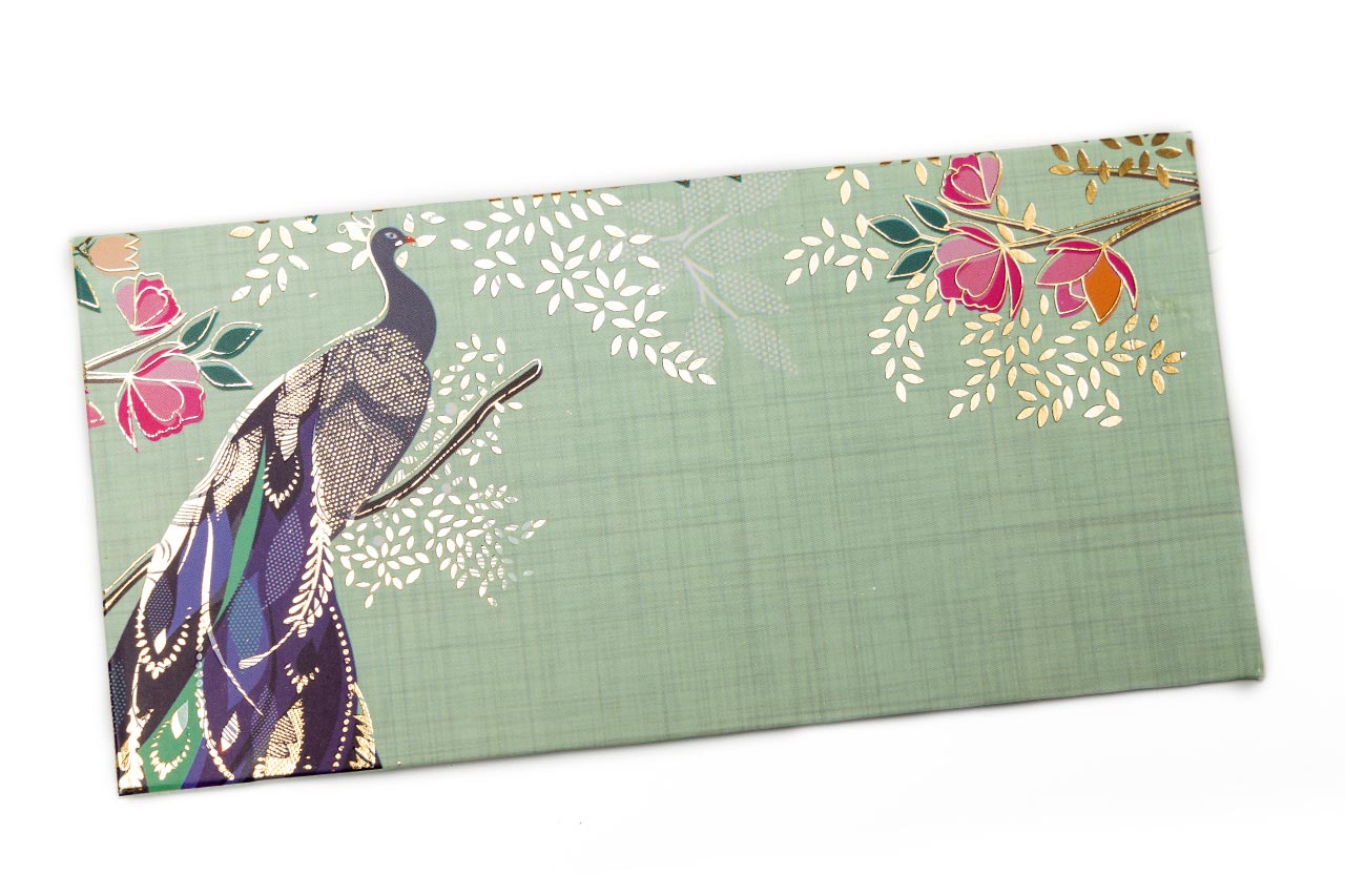 Elegant Peacock Envelope