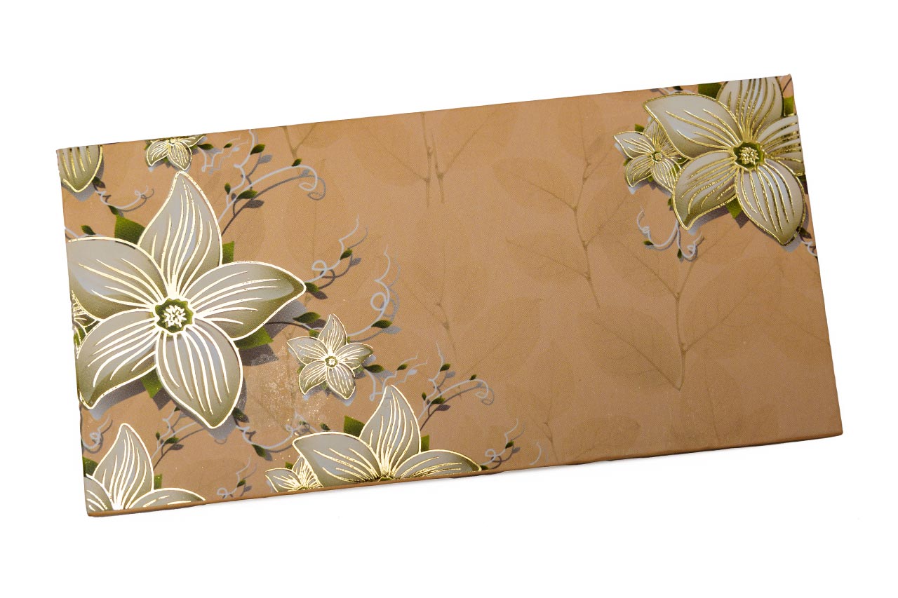 Brown Floral Envelope