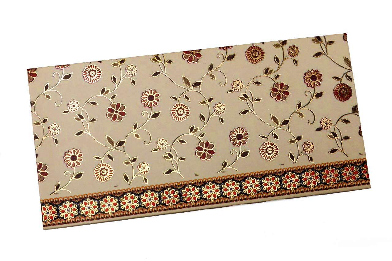 Cream Shade Floral Envelope