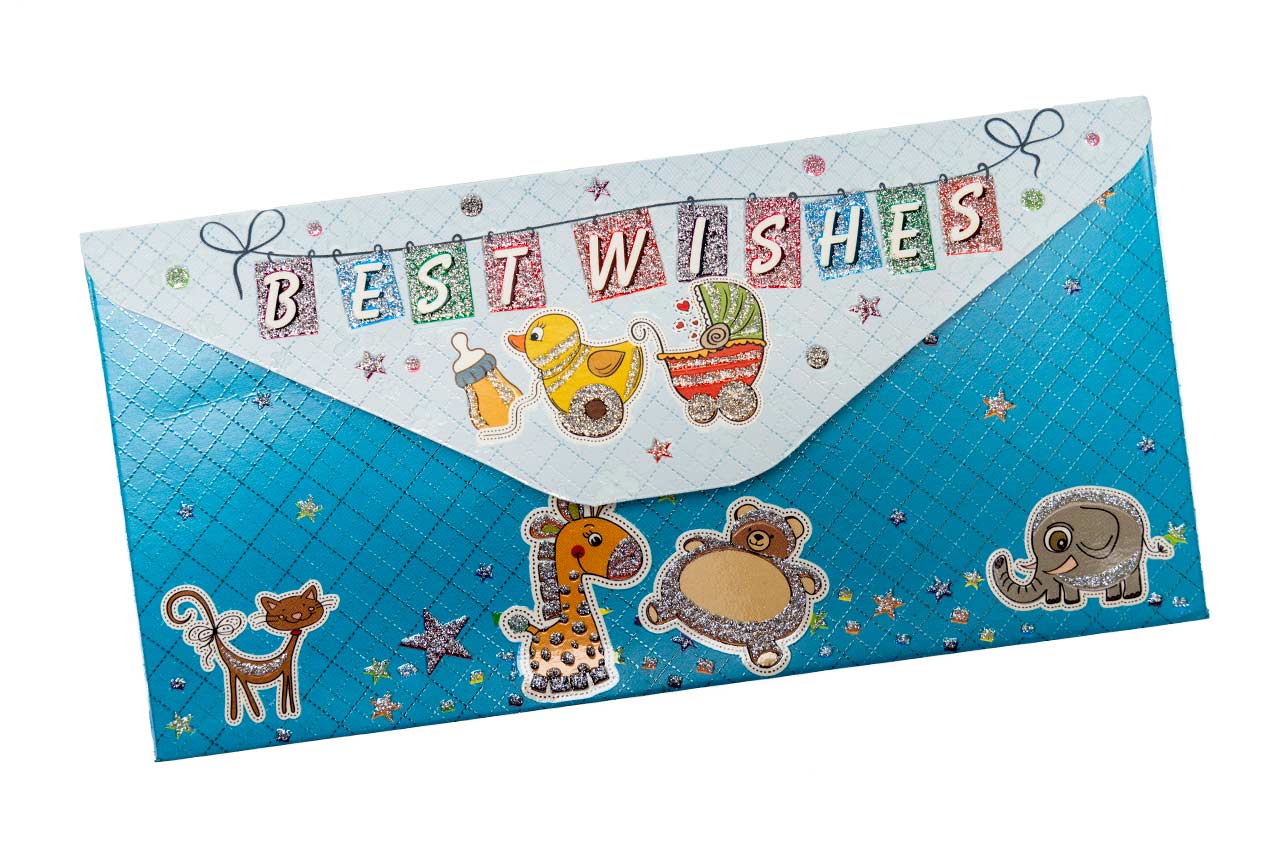 Blue Premium Kids Shagun Card