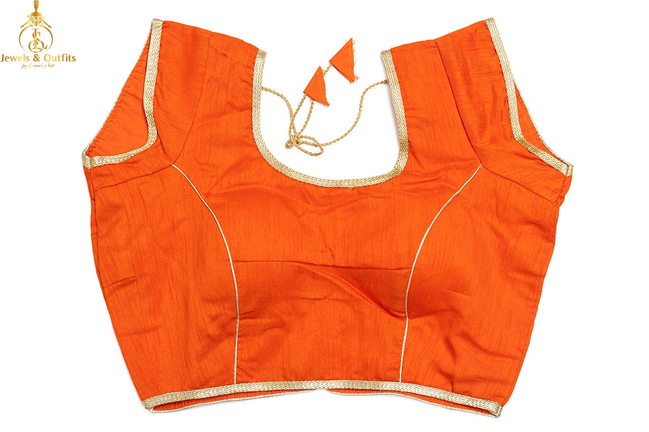 Plain Orange Colour Blouse 