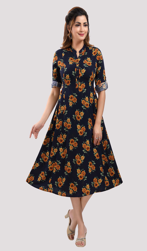 Blue Flare Dress