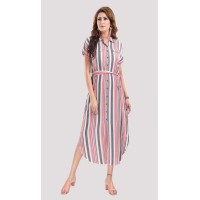 Rayon Striped straight Dress