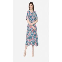 Rayon Printed Flair Dress