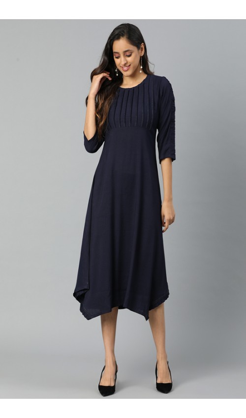 Two Tone Rich Rayon Dress