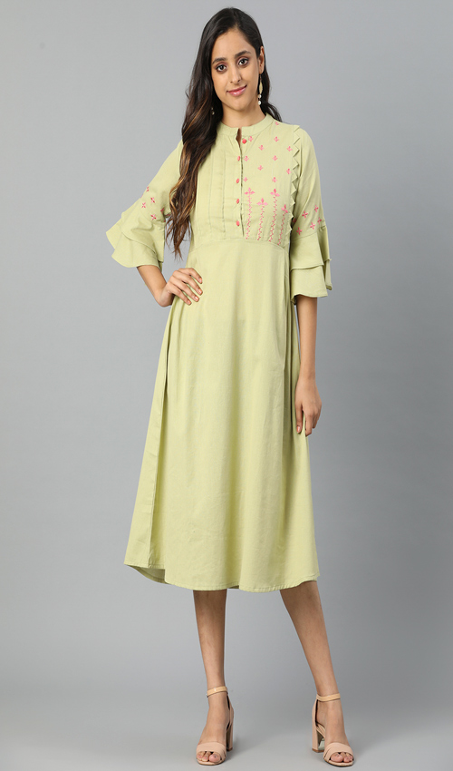 Cotton Flex Midi Dress