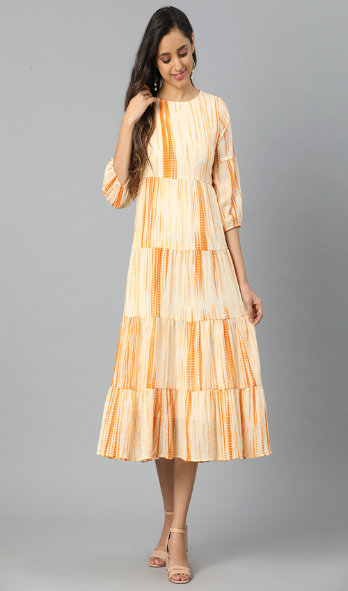 Georgette Tiered Midi Dress