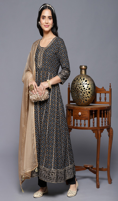 Black shade Anarkali 