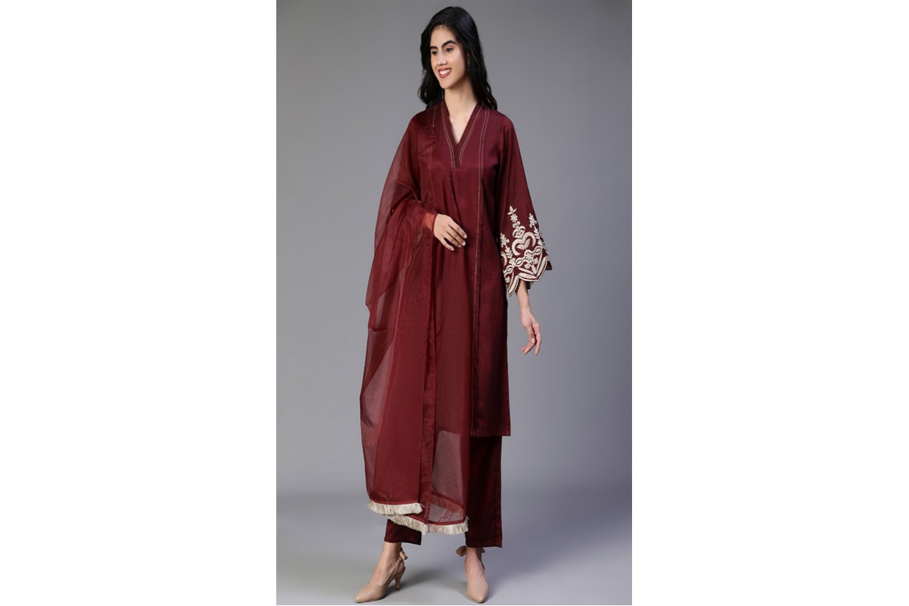 Maroon shade suit Set
