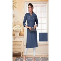 Denim straight fit kurti Dress