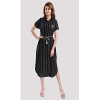 Black Rayon straight Dress