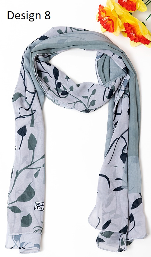 Elegant Floral Self Printed Hijab (5 design)