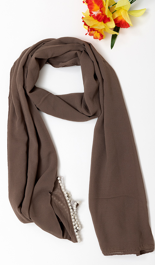 Beautiful Pearl work Hijab (5 Colours)