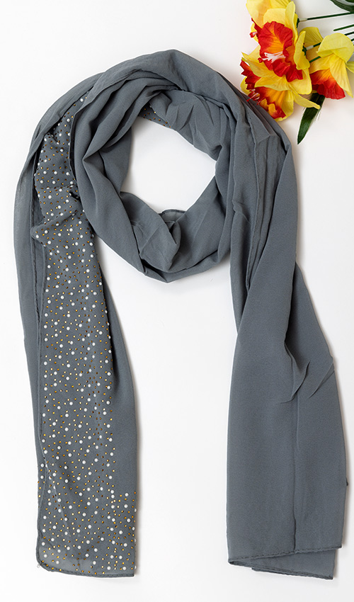 Elegant seroski work hijab (5 Colours)