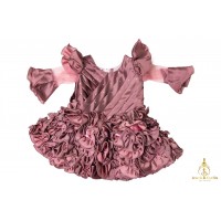 Rosewood colour Baby Girl Frock 