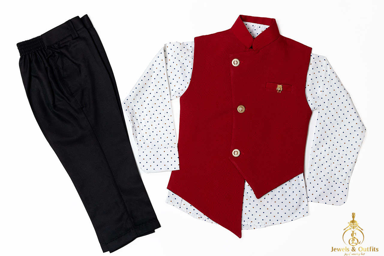 Kids 3 piece suit set in red