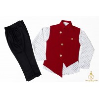 Kids 3 piece suit set in red