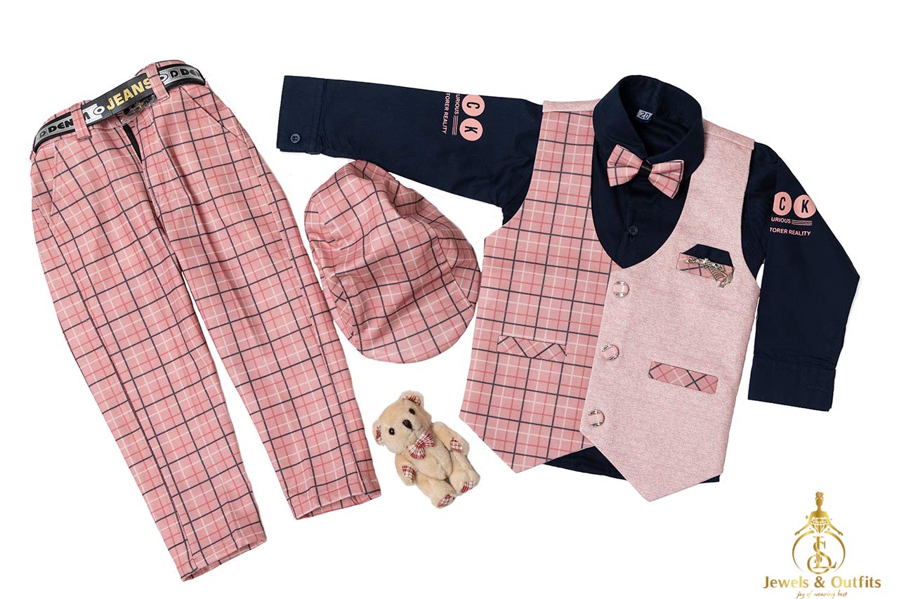 Awesome Pink Kids Suit set with cap