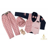 Awesome Pink Kids Suit set with cap