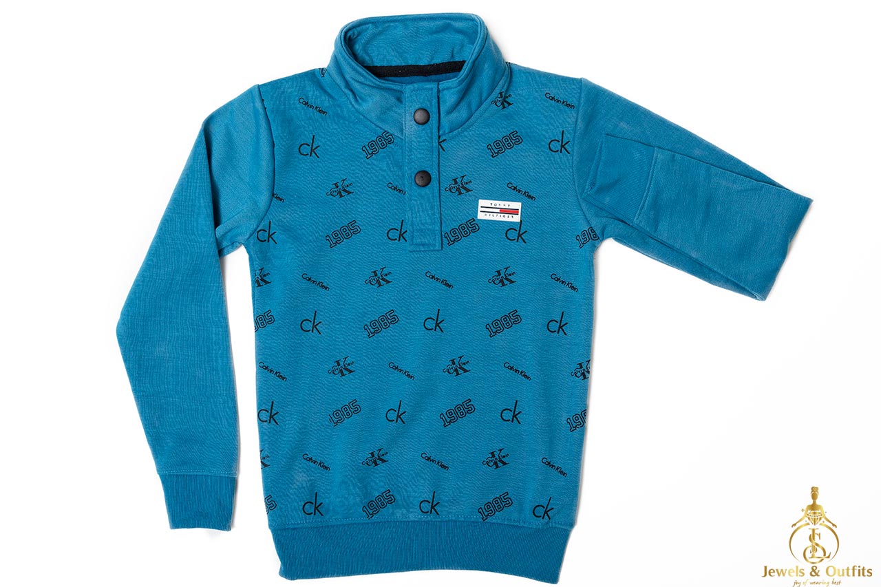 Sky Blue Kids Warm Hoodie