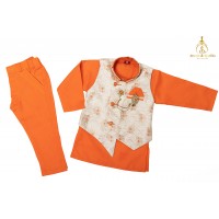 Orange suit set with jacket for kids