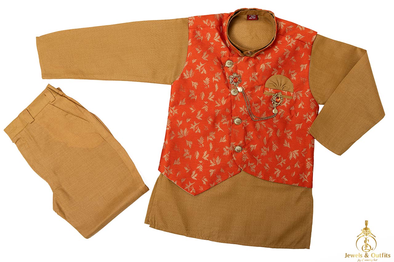 Kids Kurta Pyjama with Jacket