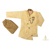 Lemon sherwani suit set