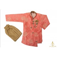 Pink sherwani suit set