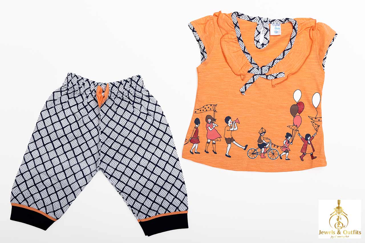 Peach Baby girl casual wear