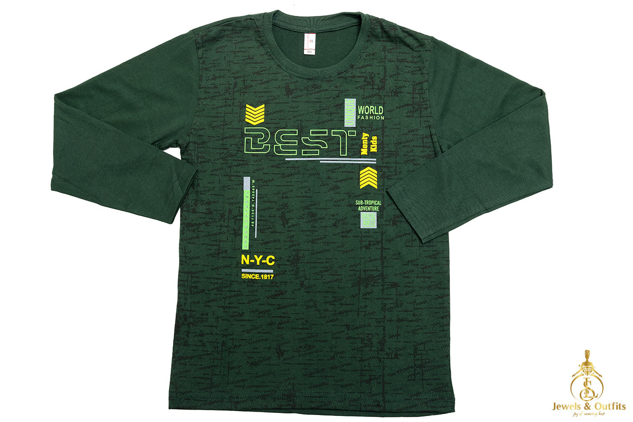 Green Boy full sleeves T-Shirt