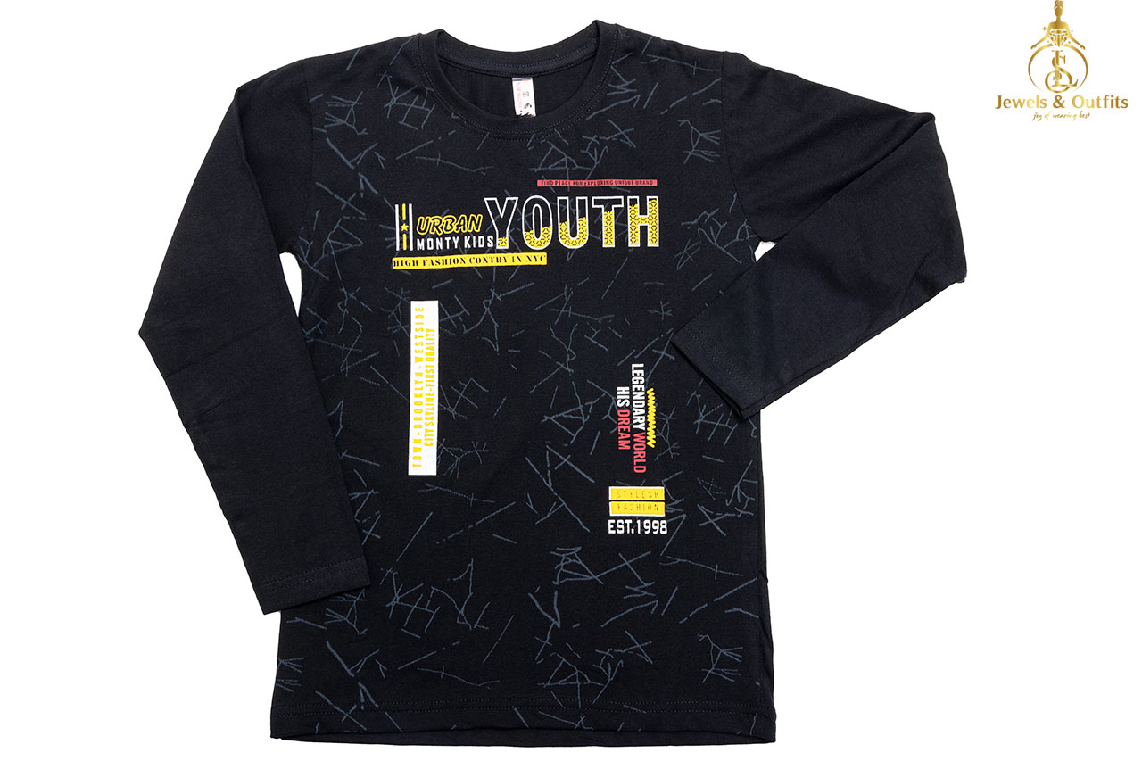 Black colour full sleeves T-Shirt