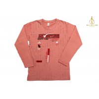 Brownish pink Boy full sleeves T-Shirt