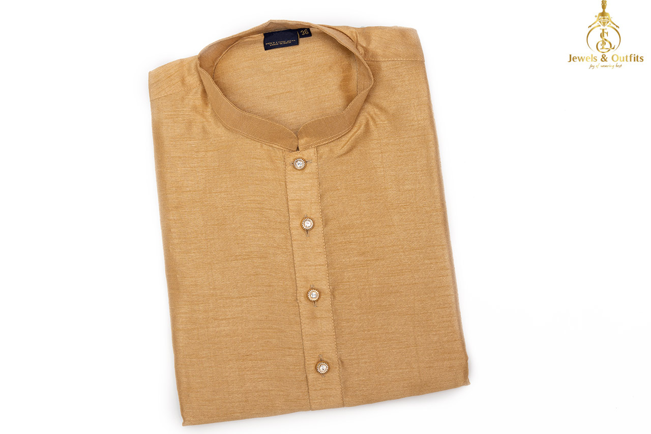 Plain golden kurta 