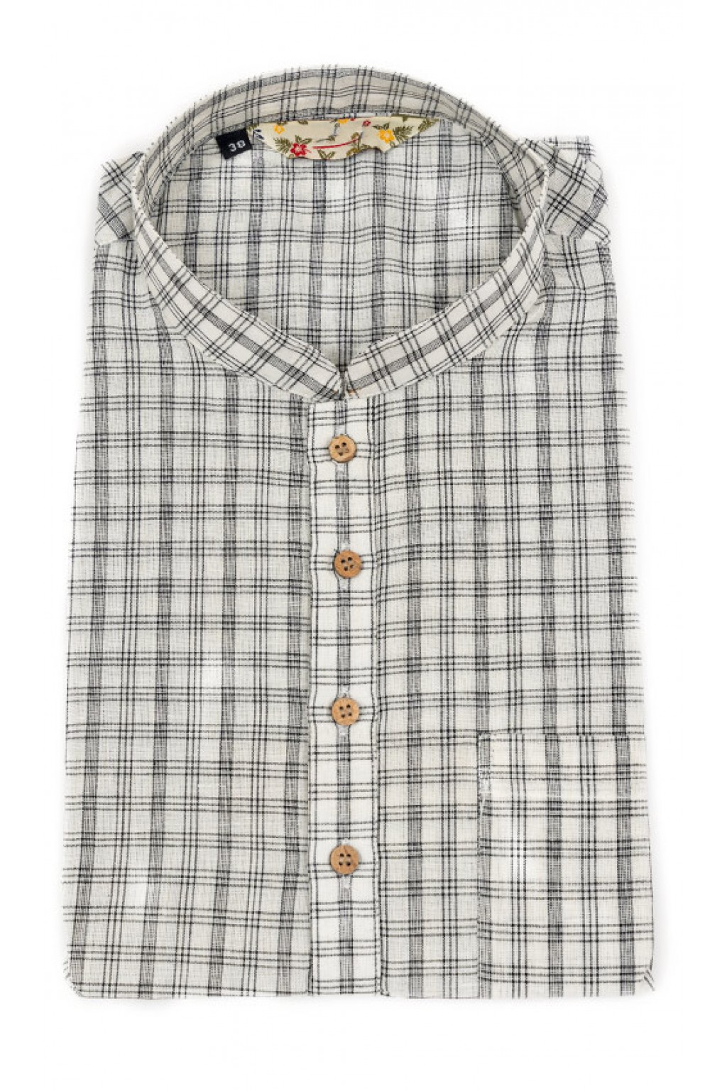Cheque Cotton short kurta 