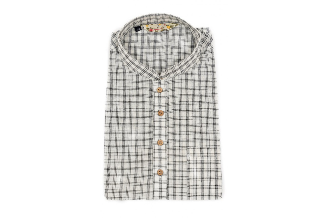 Cheque Cotton short kurta 