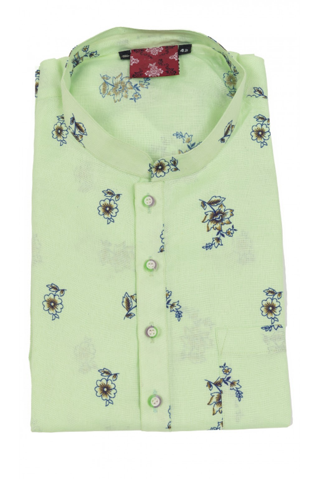 Mint Floral Printed mid length kurta 
