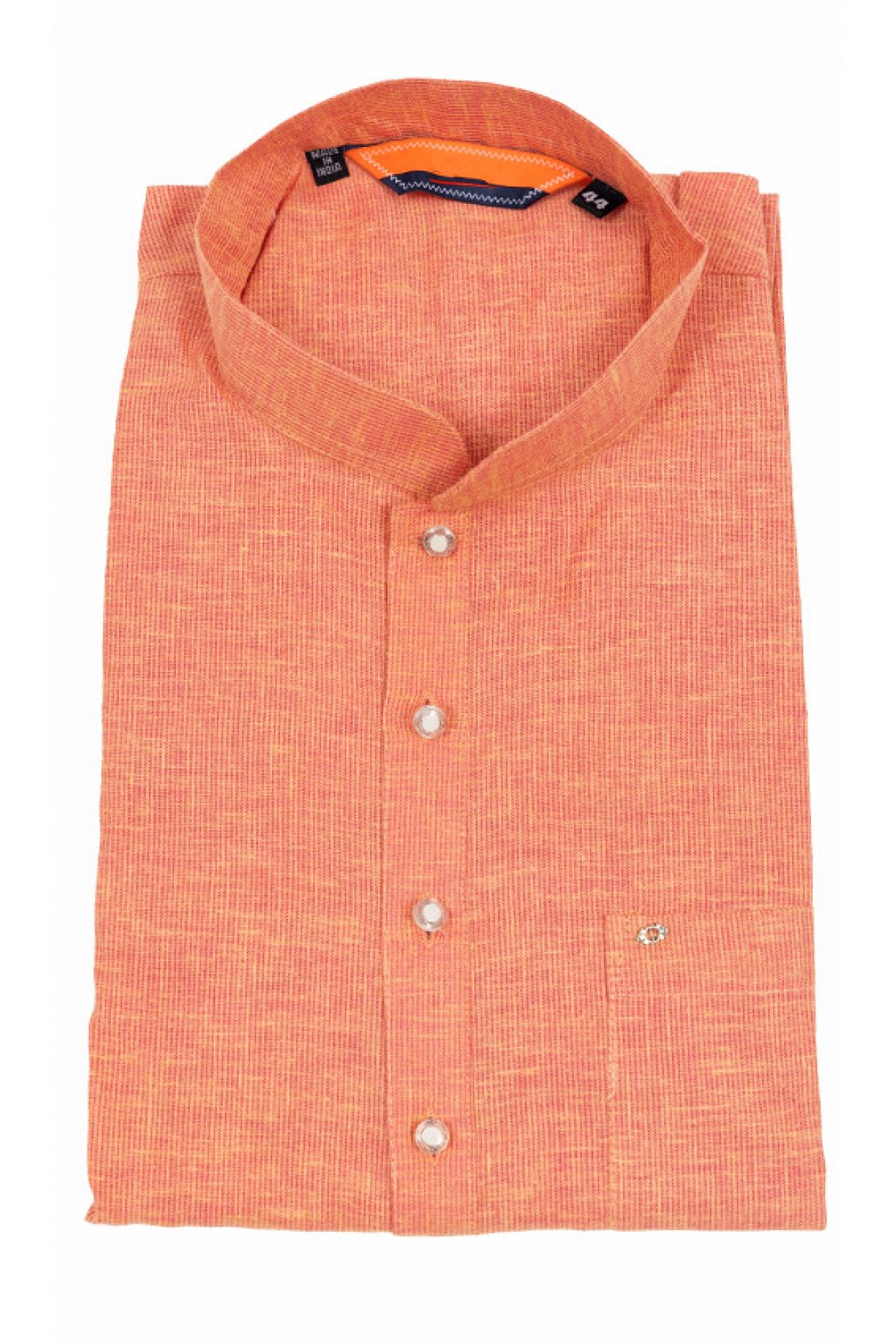 Orange Plain mid length kurta 