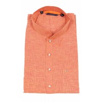 Orange Plain mid length kurta 