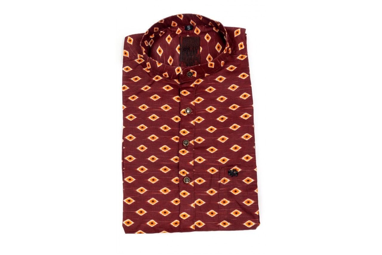 Maroon shade shirt length kurta 