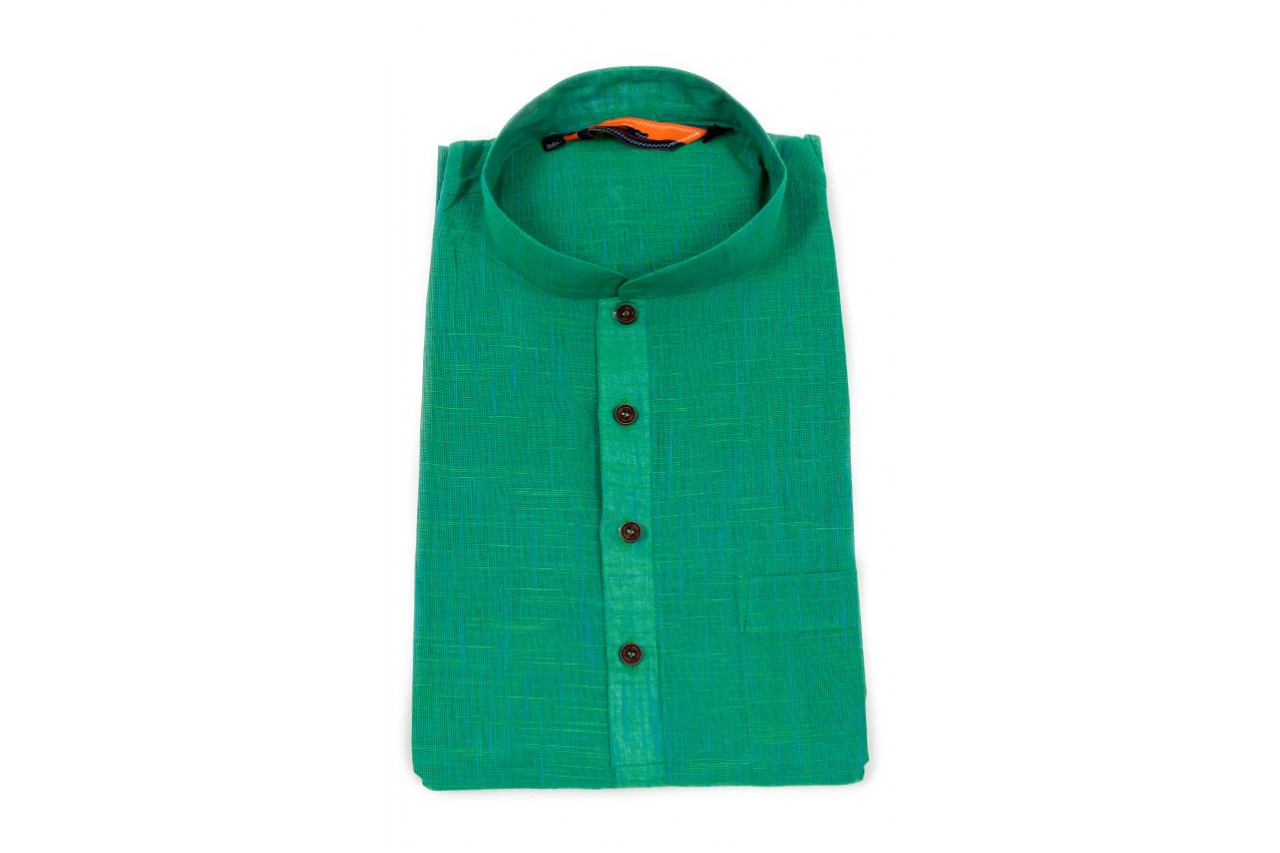 Sea Green Plain mid length kurta 