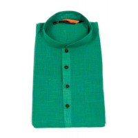 Sea Green Plain mid length kurta 