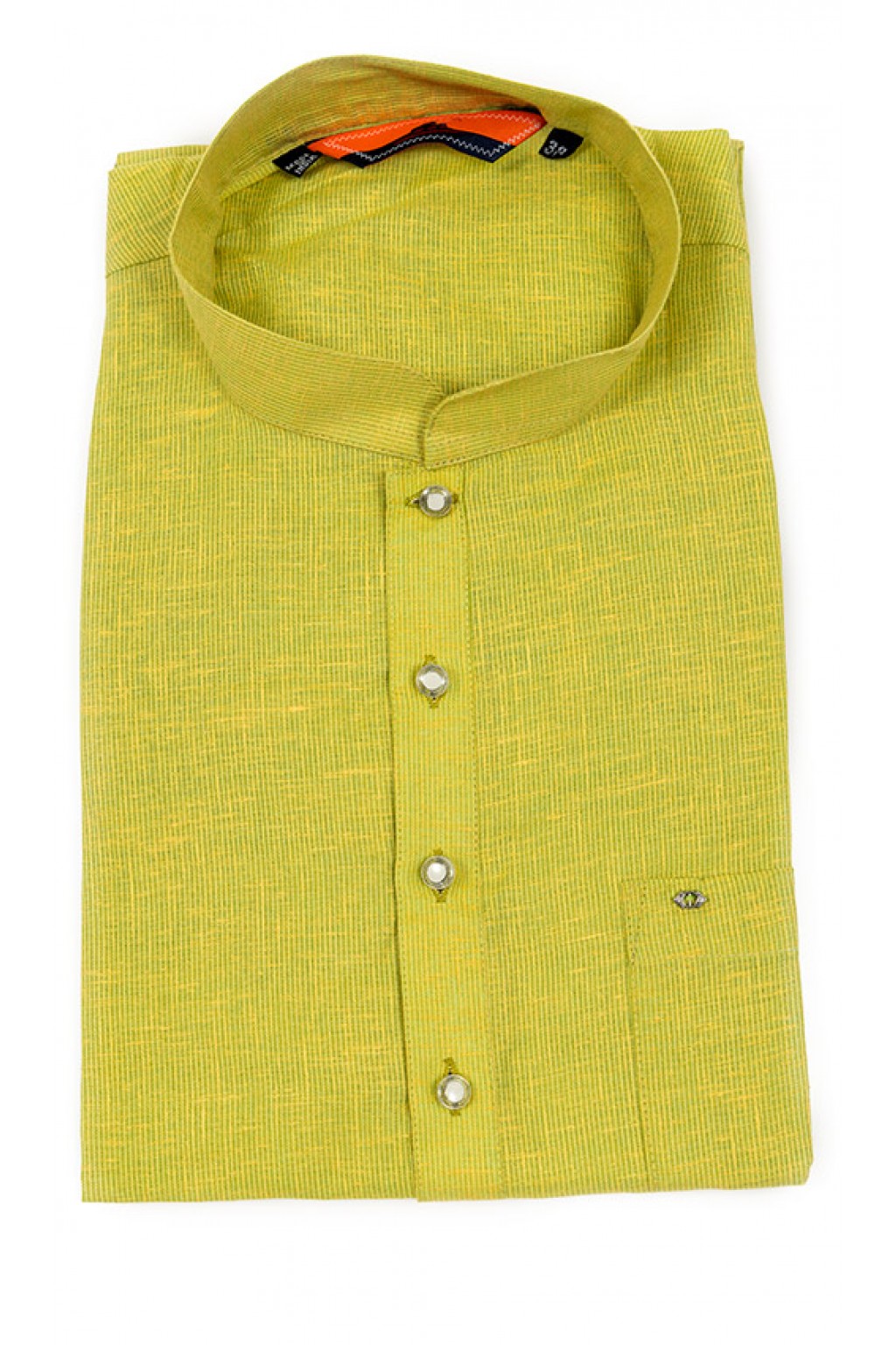 Bright Green Plain mid length kurta 
