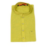 Bright Green Plain mid length kurta 