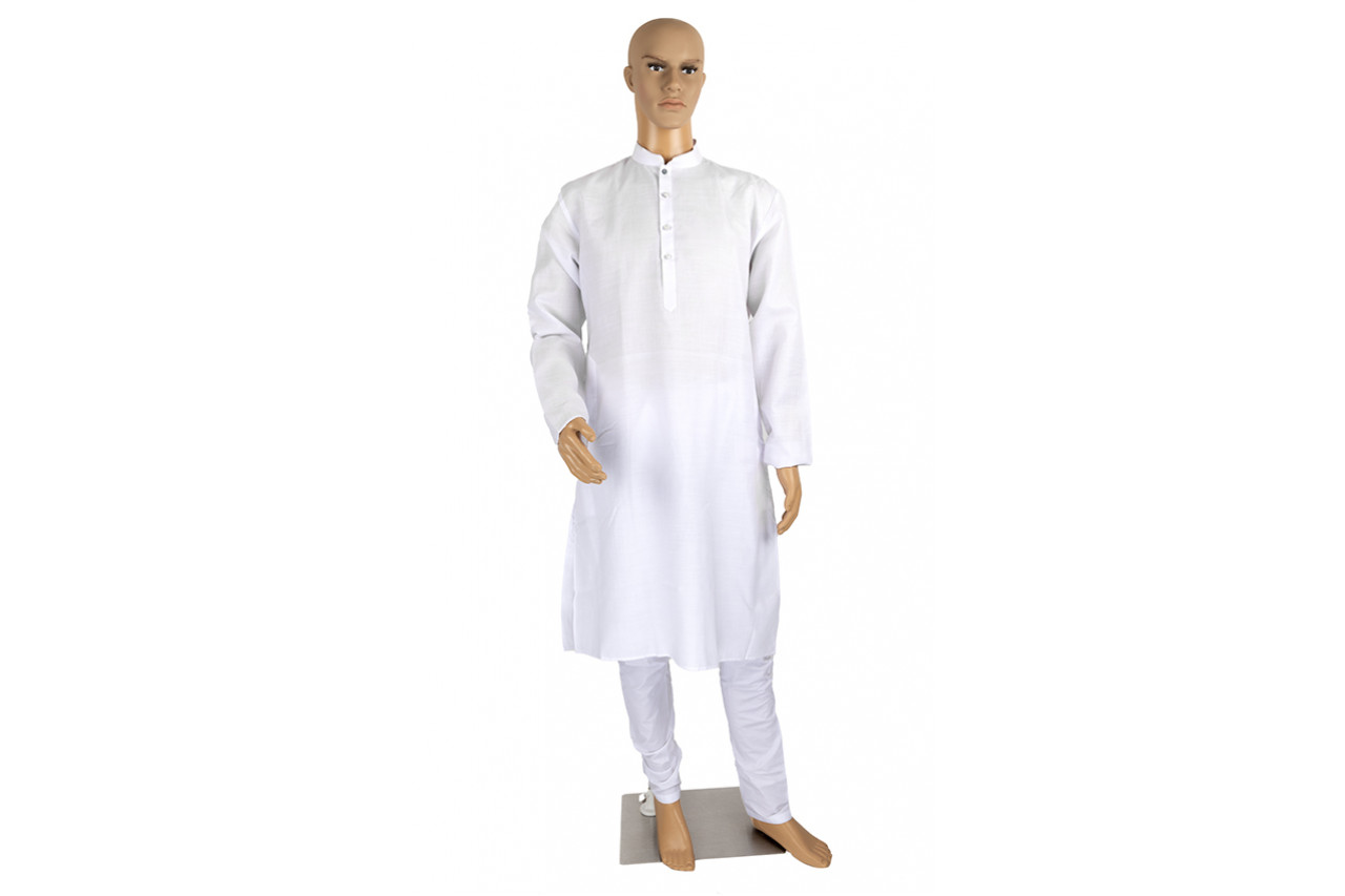 White Shade cotton kurta pyjama set