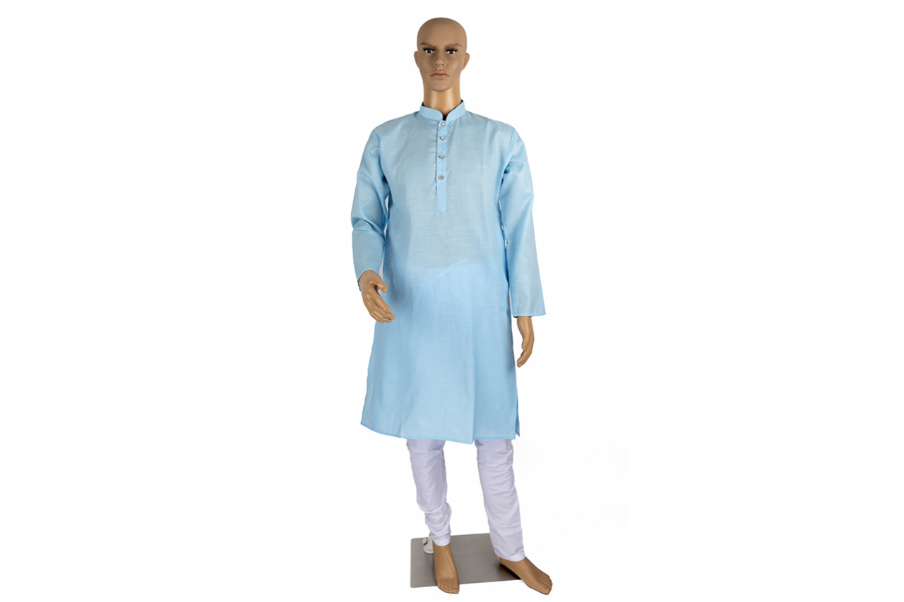 Sky blue shade kurta pyjama set