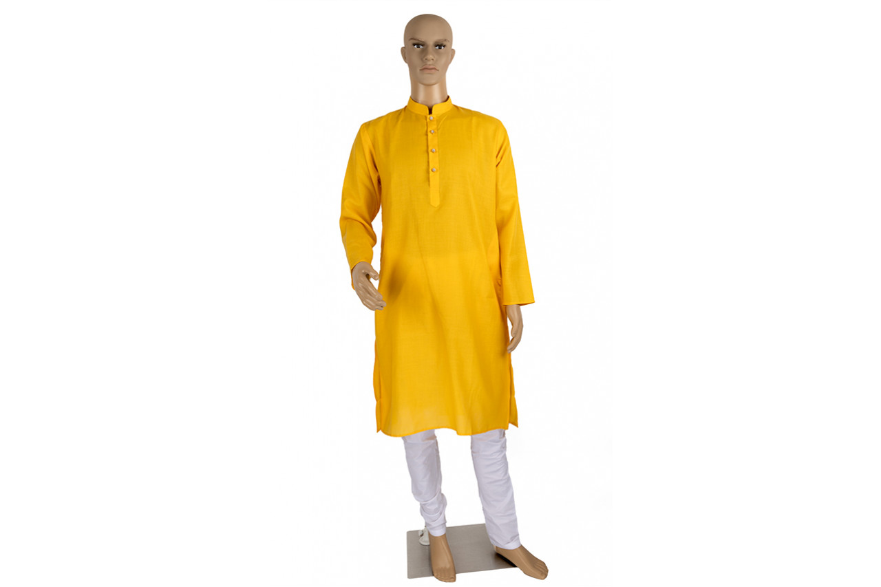 Orange yellow shade kurta pyjama set