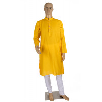 Orange yellow shade kurta pyjama set