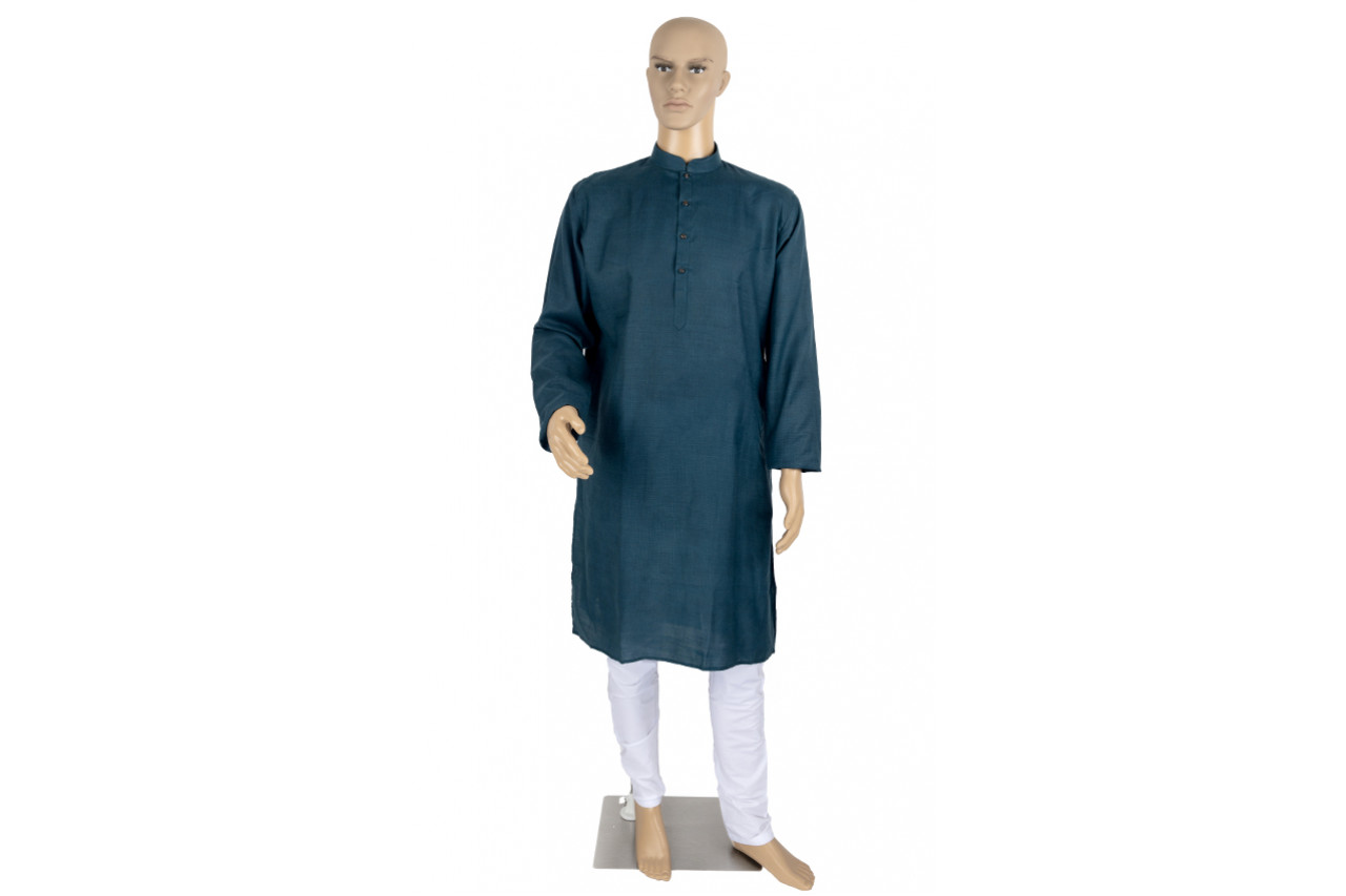 Deep Sea blue cotton kurta pyjama set